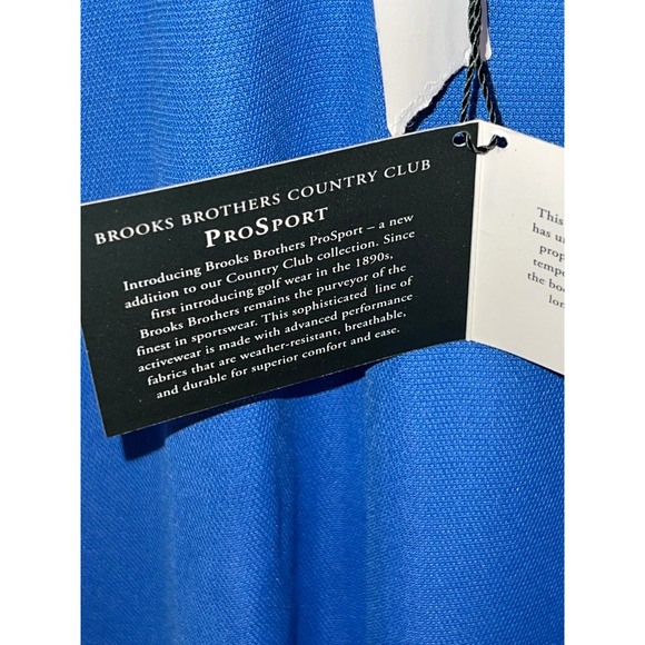 NEW Brooks Brothers Country Club ProSport Polo Shirt Blue Mens Large 5155 26711 - Picture 5 of 8